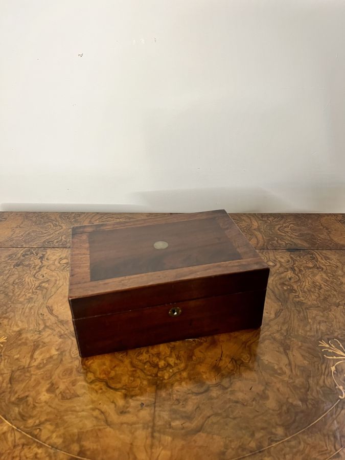 Antique Victorian mahogany storage box