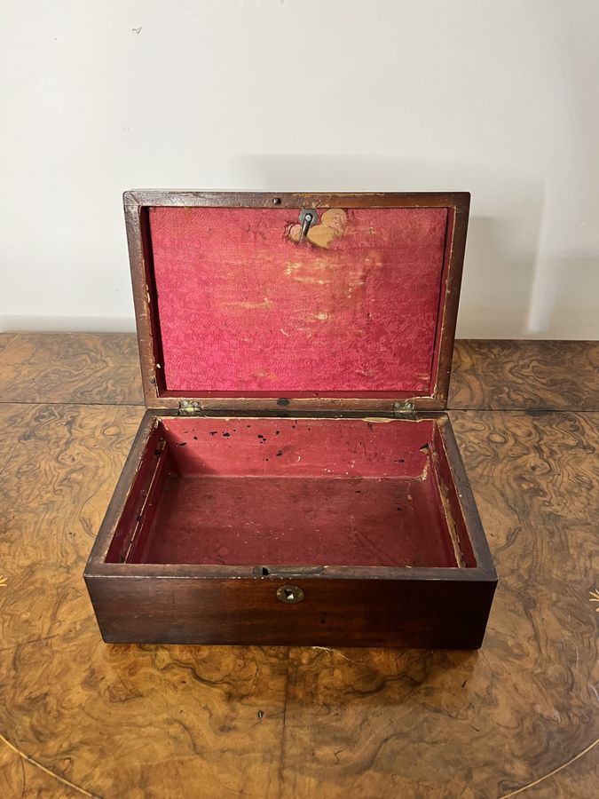 Antique Antique Victorian mahogany storage box 