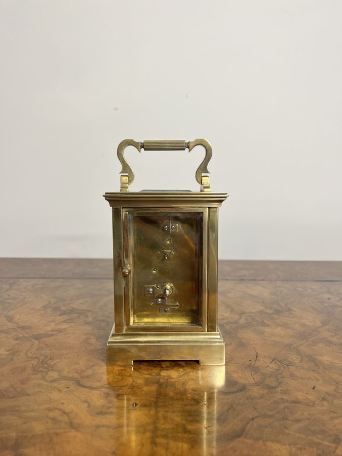 Antique Stunning quality Antique large French brass carriage clock