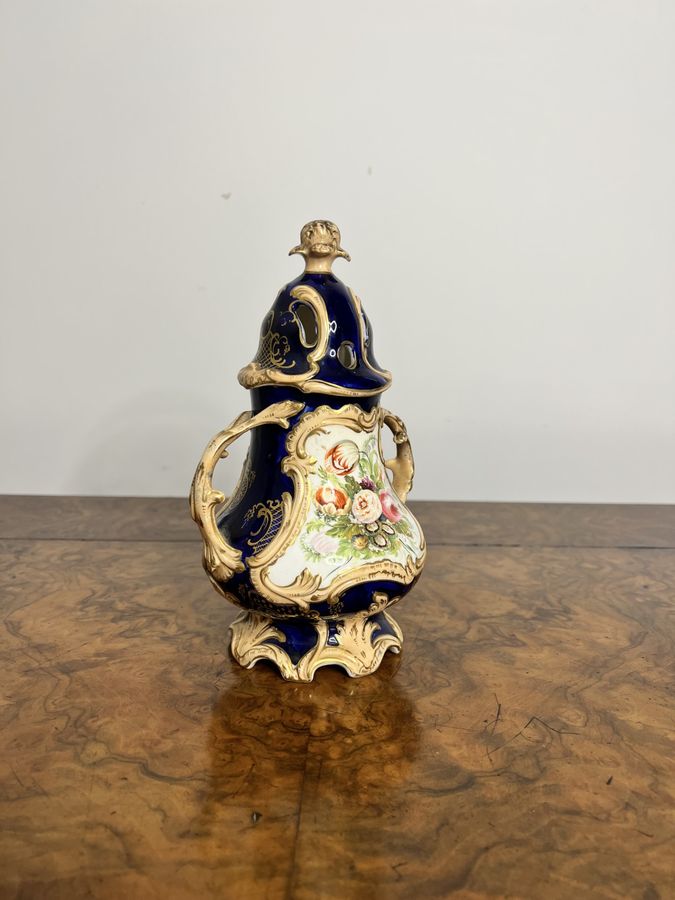 Antique Stunning quality antique Samuel Alcock pot pourri vase and cover