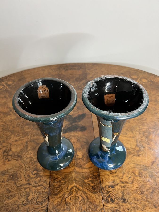 Antique Wonderful pair of antique Decoro England candlesticks 