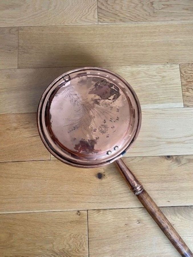 Antique Antique George III Copper Warming Pan 