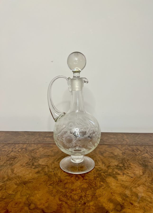 Antique Fantastic quality antique Victorian glass ewer 