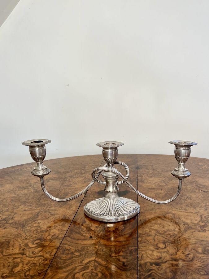 Antique Quality pair of antique Victorian silver plated candelabras 