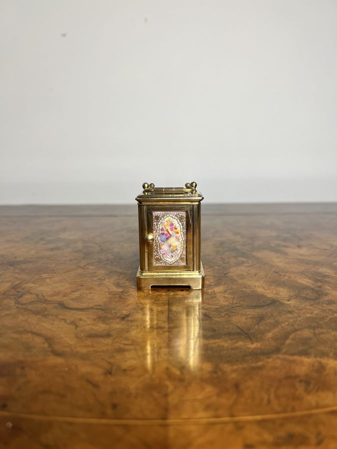 Antique Stunning antique Edwardian quality miniature carriage clock 