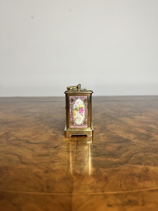 Antique Stunning antique Edwardian quality miniature carriage clock 