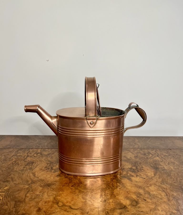 Antique Unusual antique Edwardian copper watering can 
