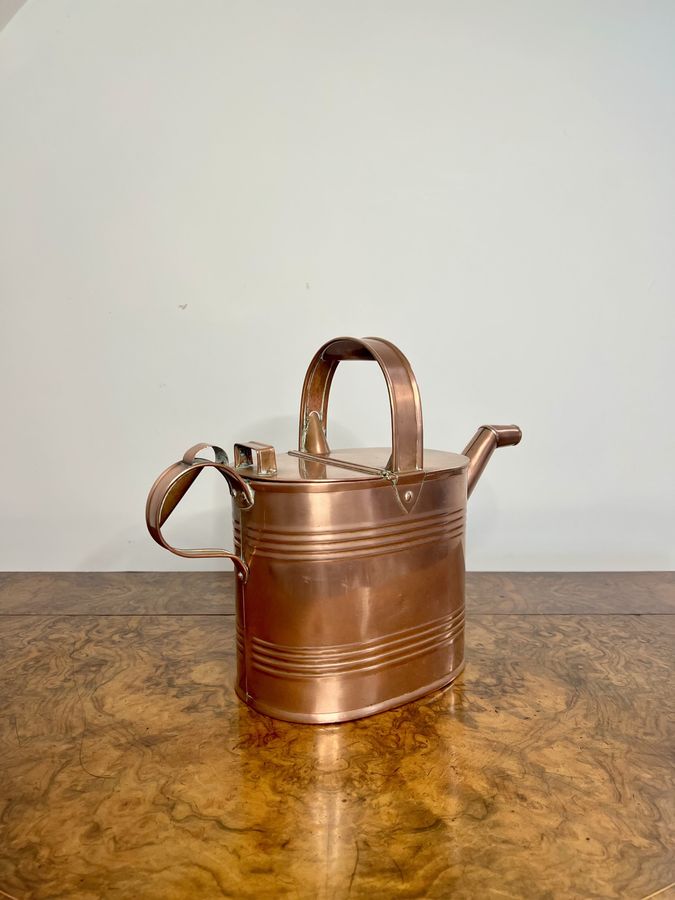 Antique Unusual antique Edwardian copper watering can 