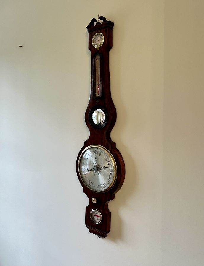 Antique Quality antique Victorian rosewood barometer by Ballard of Cranbrook