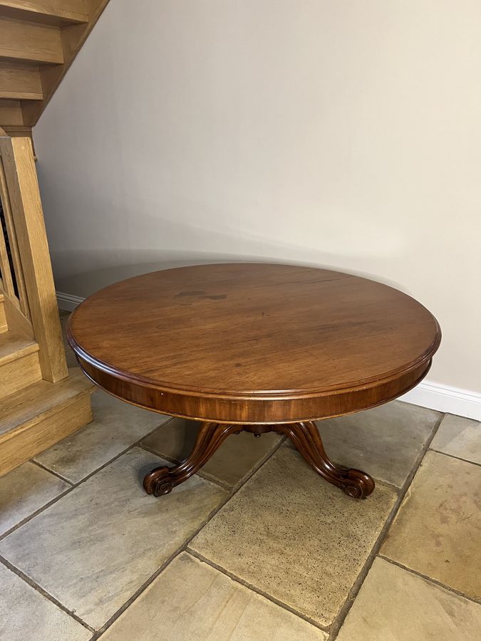 Antique Antique Victorian quality mahogany large round dining table 