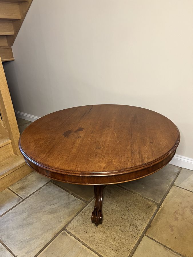 Antique Antique Victorian quality mahogany large round dining table 
