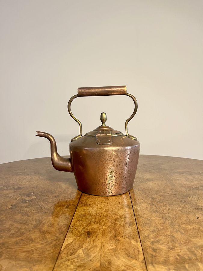 Antique Lovely antique George III copper kettle 