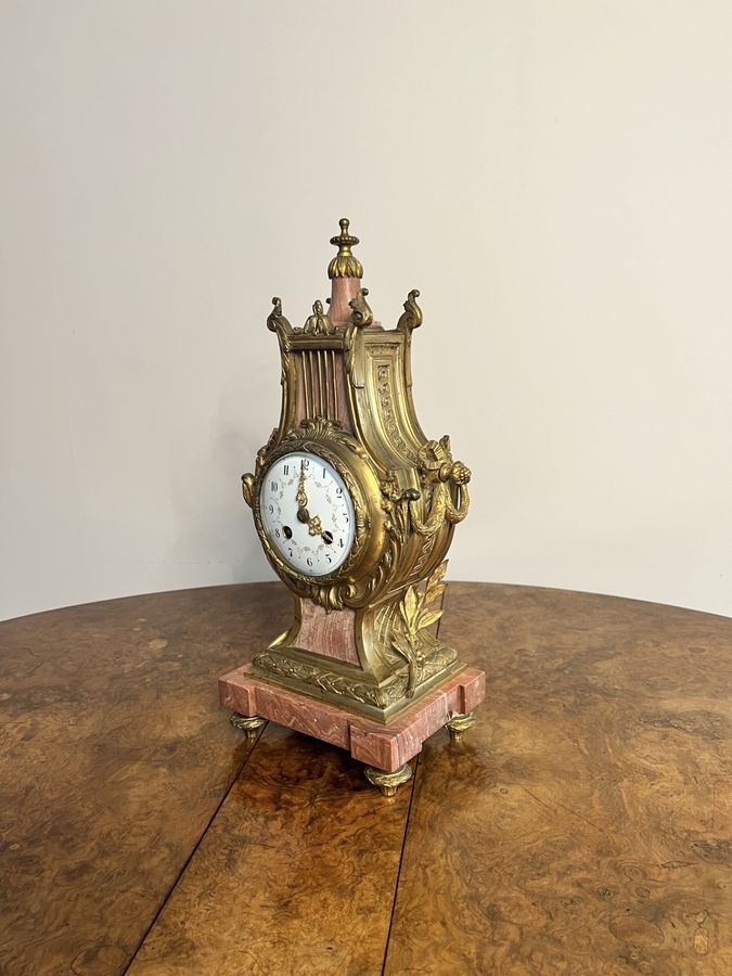 Antique Unusual antique Victorian quality French mantle clock 