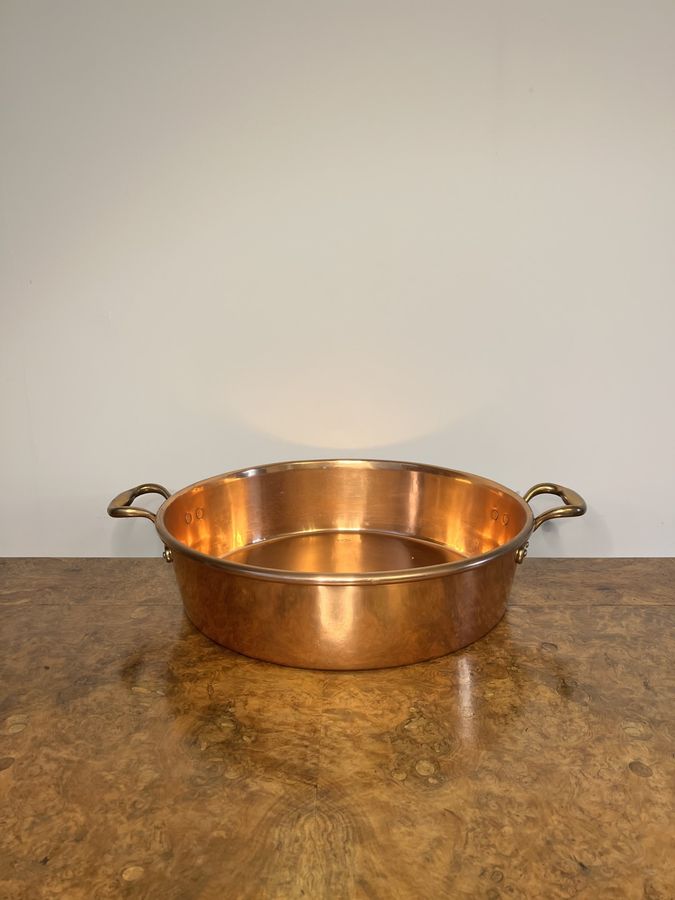 Large quality antique George III copper pan