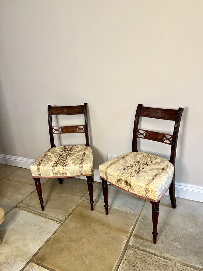 Antique Fine set of six antique George III quality mahogany dining chairs 