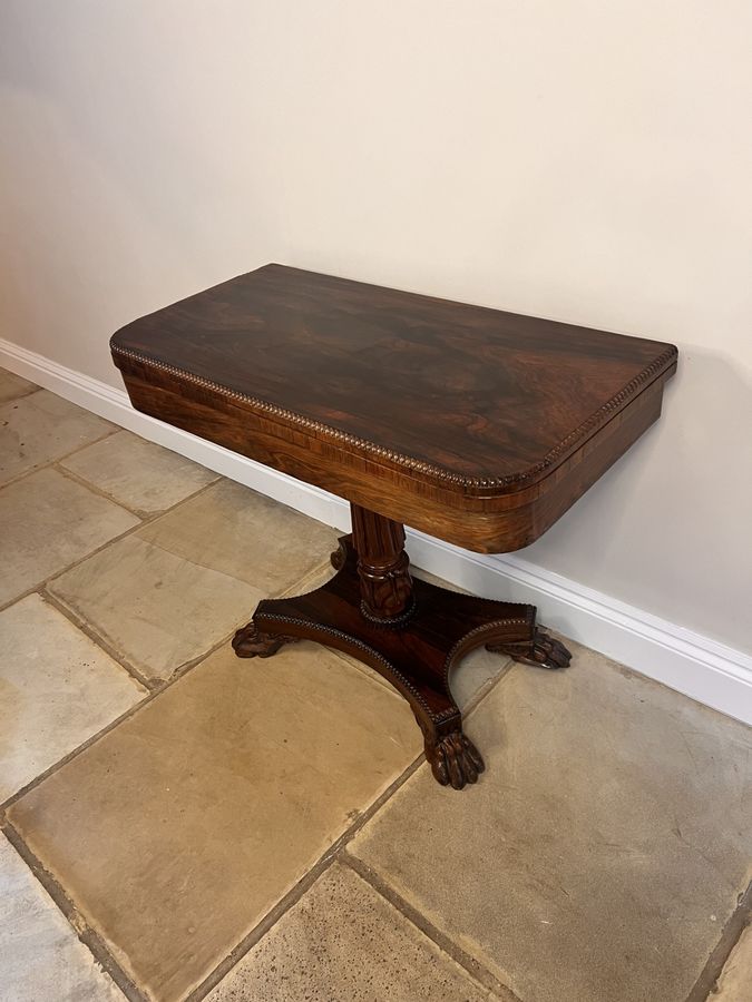 Antique Wonderful antique Regency quality rosewood card table 