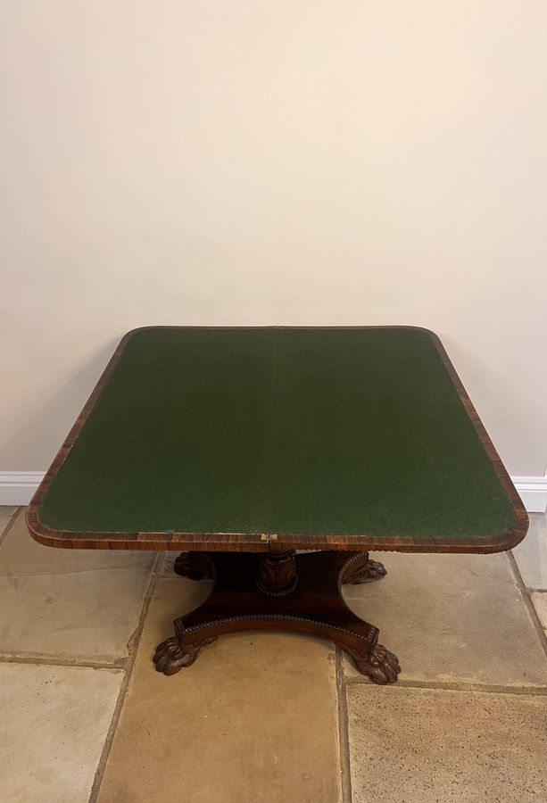 Antique Wonderful antique Regency quality rosewood card table 