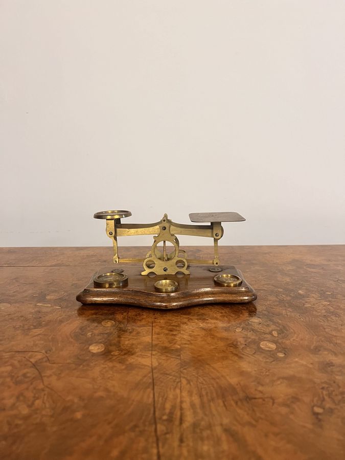 Wonderful antique Edwardian postal scales and weights
