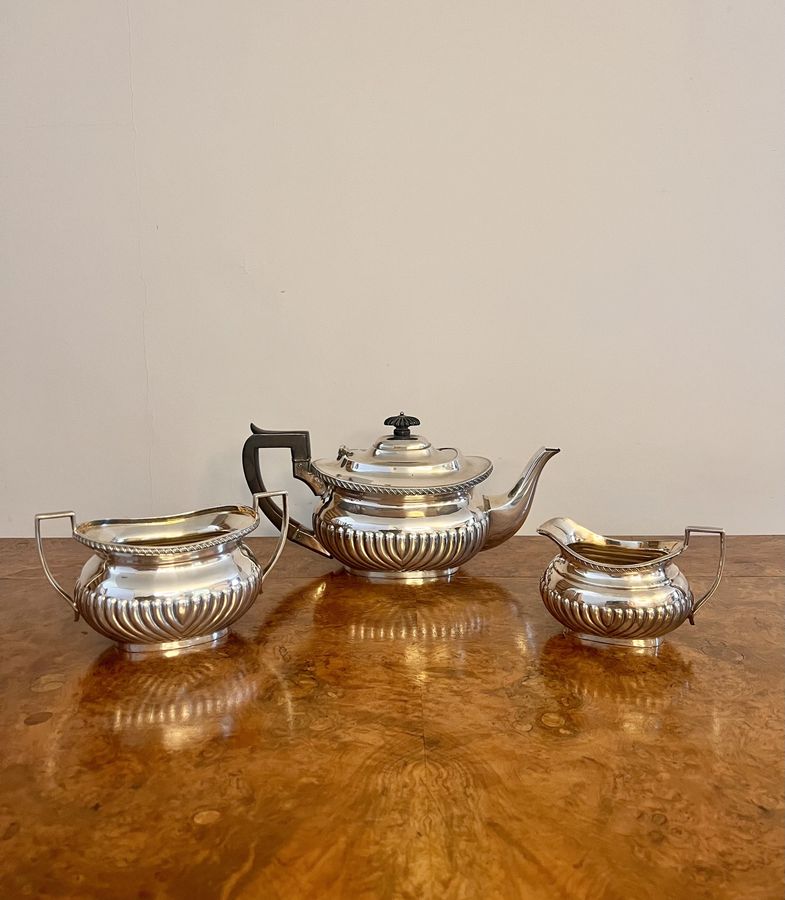 Antique Wonderful quality antique Edwardian three piece tea set