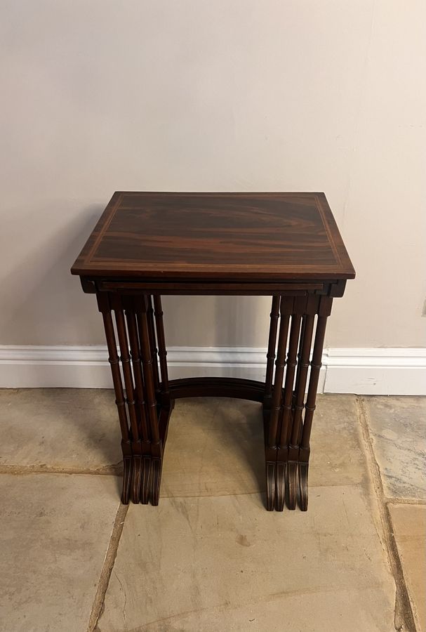 Antique Lovely antique Edwardian mahogany nest of four tables 