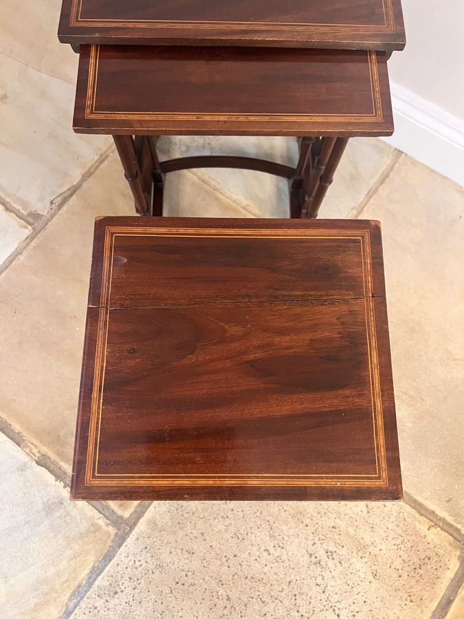Antique Lovely antique Edwardian mahogany nest of four tables 