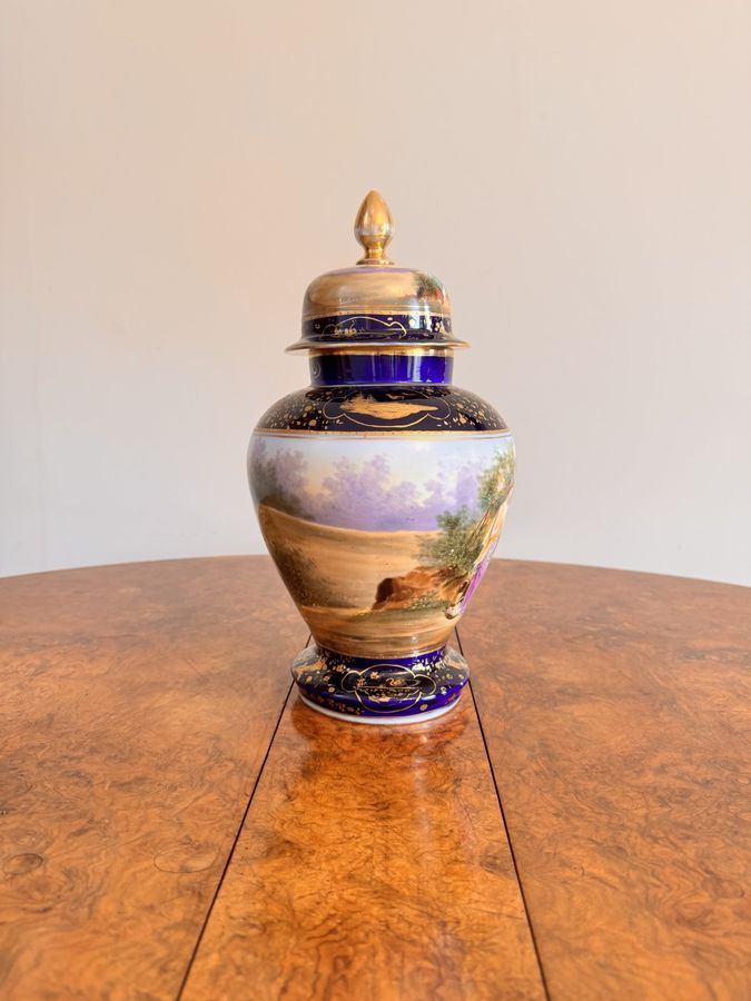 Antique Fine quality antique Victorian Royal Vienna vase garniture 