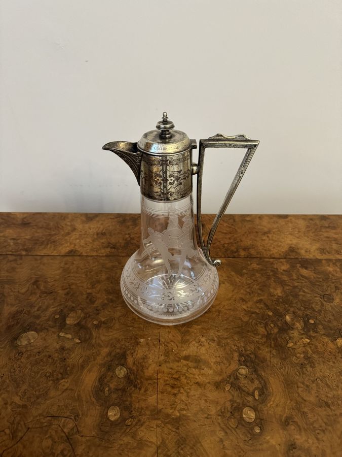 Antique Outstanding quality antique Victorian silver plated claret jug by John Northwood