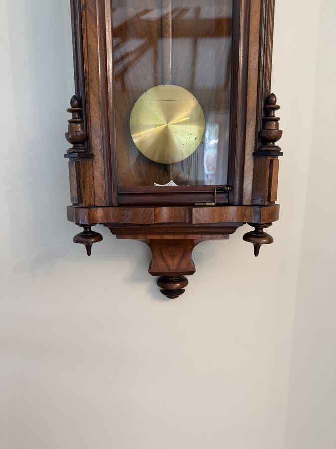 Antique Stunning quality antique Victorian walnut Vienna wall clock