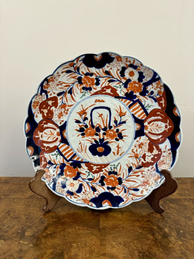 Antique Large antique Japanese imari plate 