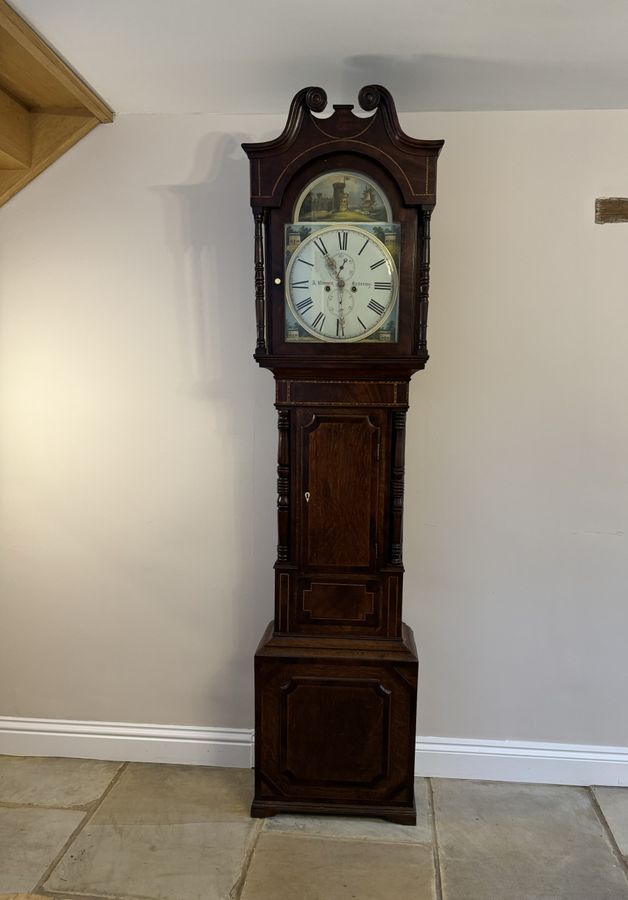 Fantastic quality antique George III mahogany and oak longcase clock
