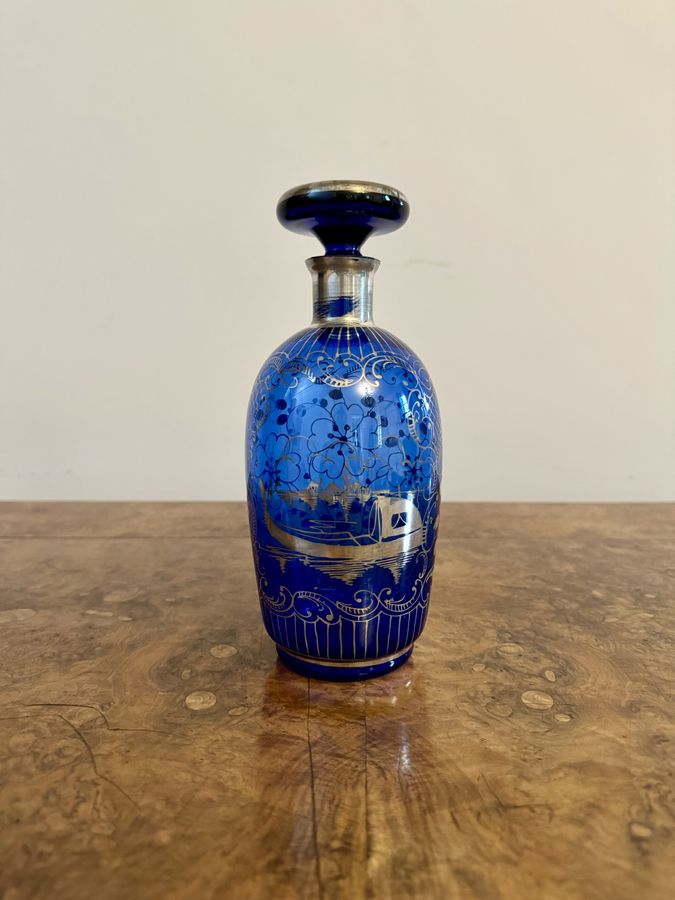 Antique Lovely antique decanter and liqueur glass set 