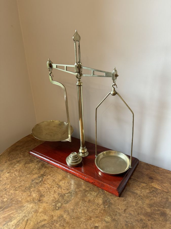 Antique Quality large pair of antique Victorian scales by Parnall & Sons of Bristol