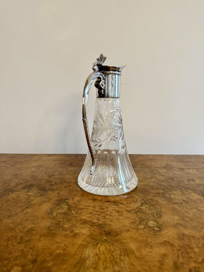 Antique Outstanding quality antique Victorian silver plated claret jug 