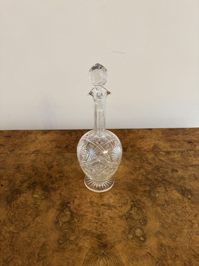 Antique Stunning quality antique Victorian cut glass decanter 