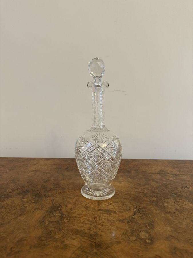 Antique Stunning quality antique Victorian cut glass decanter 