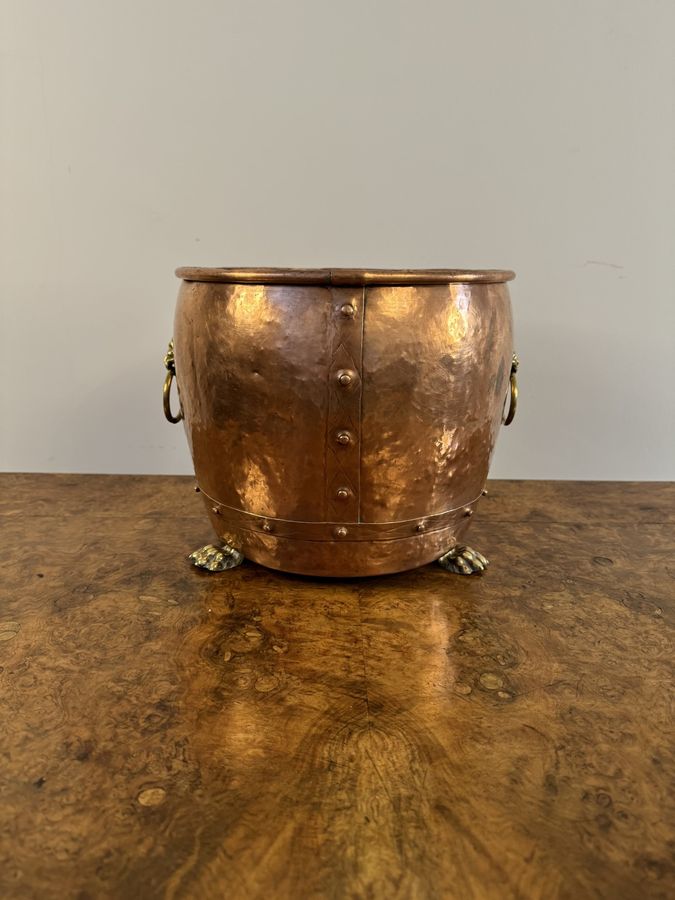 Fantastic quality antique Victorian copper and brass jardiniere