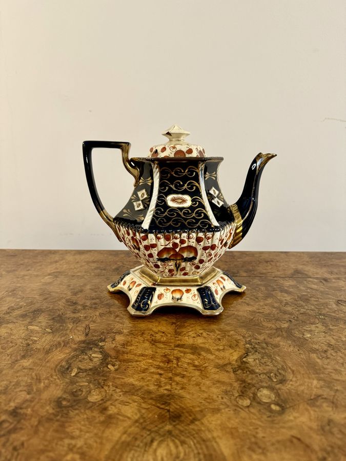 Antique Lovely antique Victorian Royal Davenport three piece tea set 
