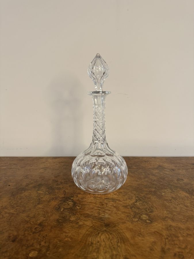 Antique Stunning quality antique Edwardian cut glass decanter 