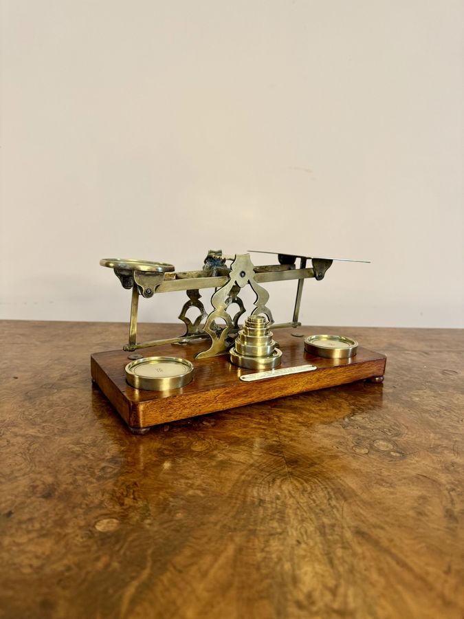 Antique Fantastic set of antique Victorian postal scales and weights by S.Mordan London