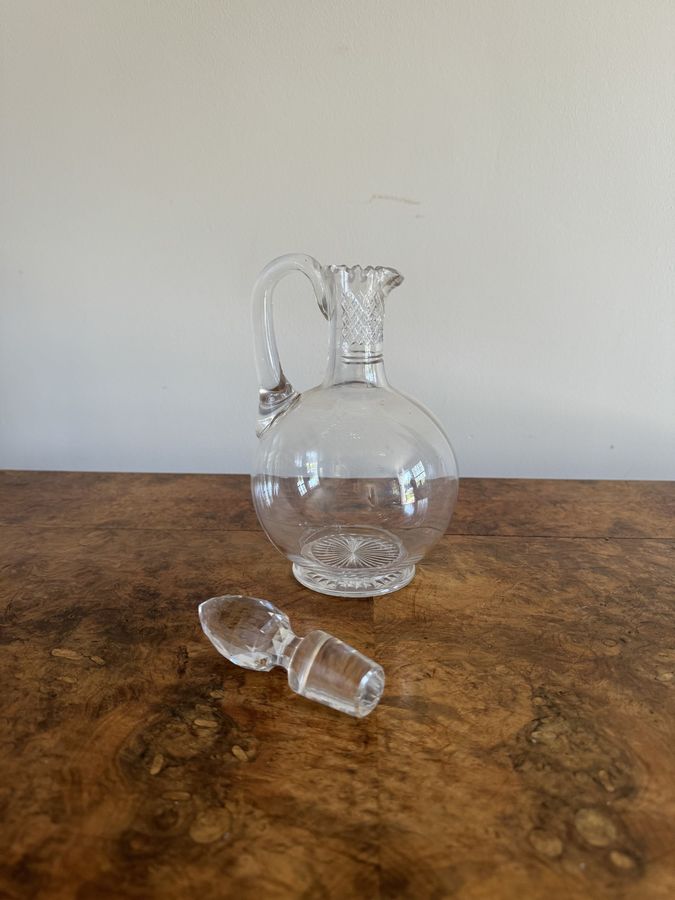 Antique Quality antique Edwardian glass ewer 