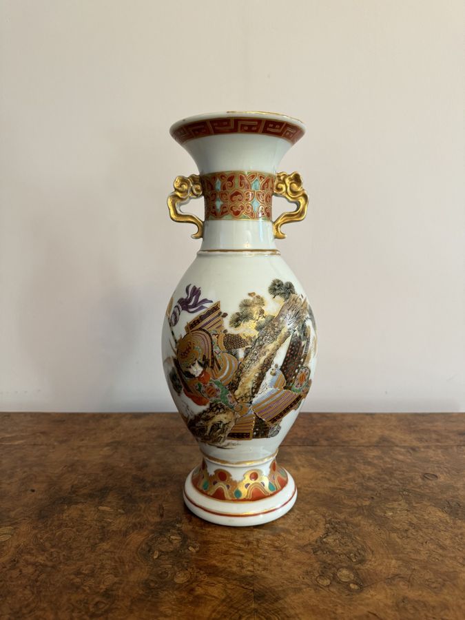 Antique Superb quality pair of antique 19th century porcelain Chinese famille vercv vases 