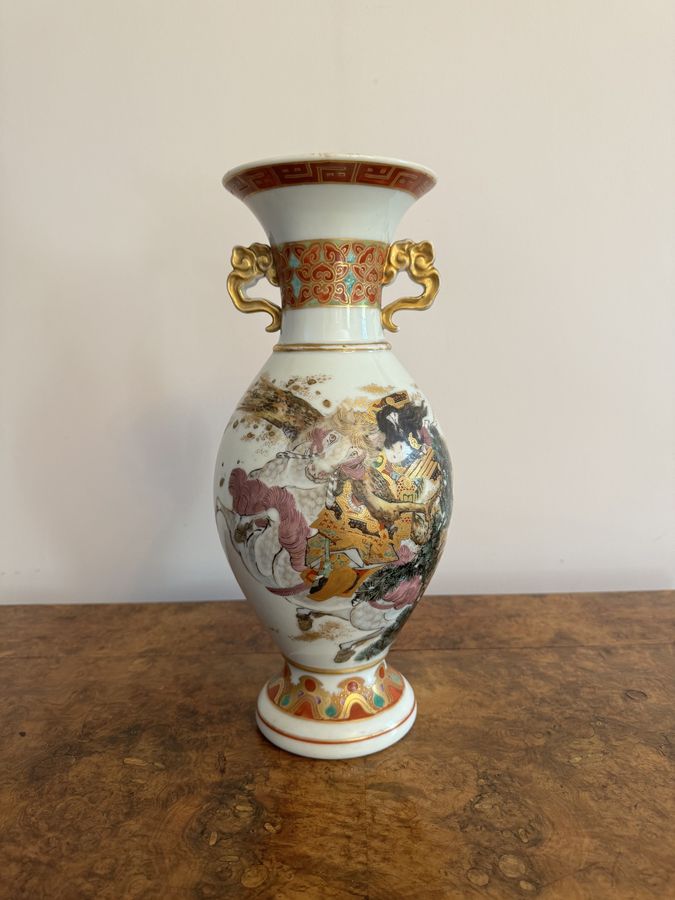 Antique Superb quality pair of antique 19th century porcelain Chinese famille vercv vases 