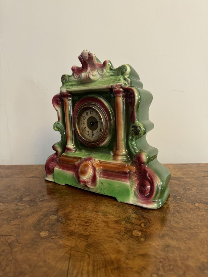 Antique Antique Staffordshire mantle clock 