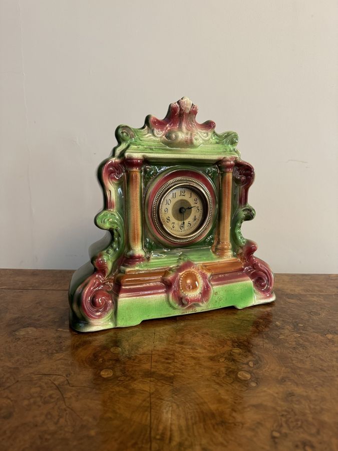 Antique Antique Staffordshire mantle clock 