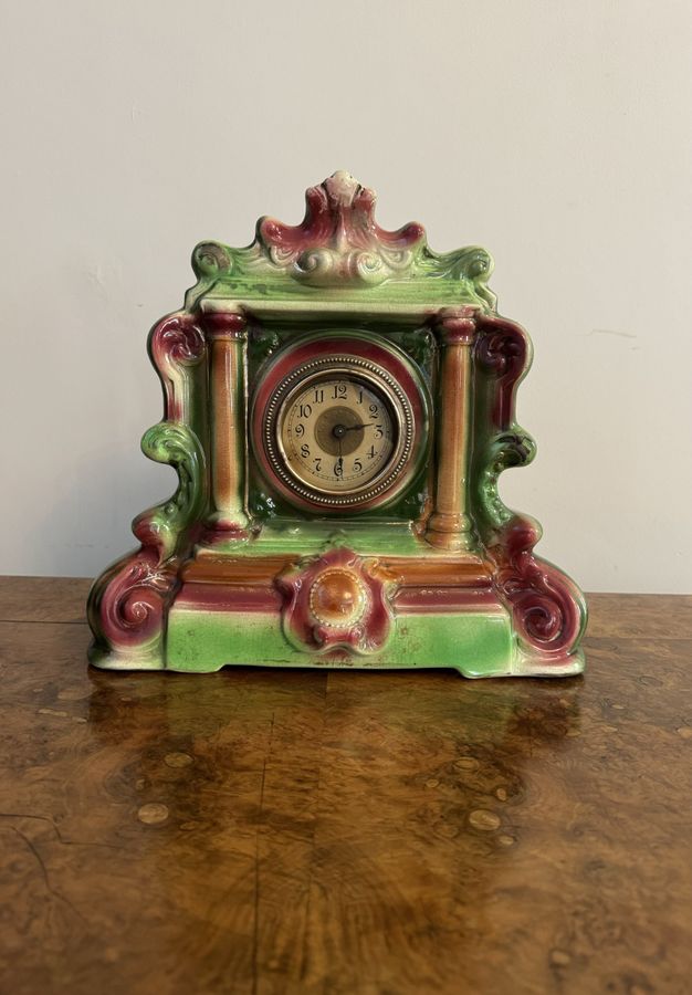 Antique Antique Staffordshire mantle clock 