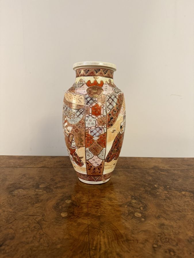 Antique Quality large antique Japanese Satsuma vase 