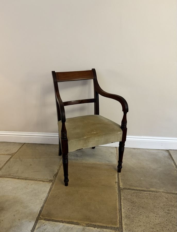 Antique Set of six antique Regency quality mahogany dining chairs 