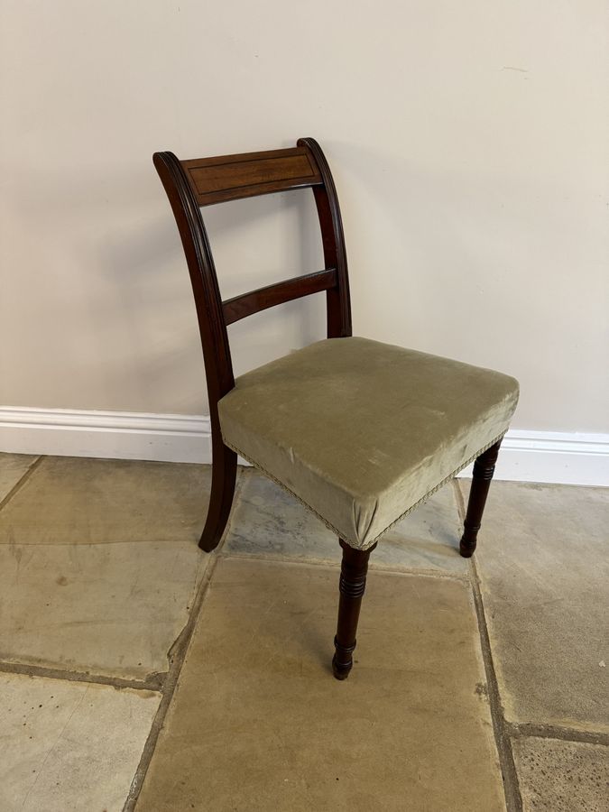 Antique Set of six antique Regency quality mahogany dining chairs 