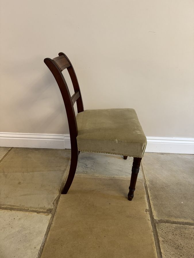 Antique Set of six antique Regency quality mahogany dining chairs 