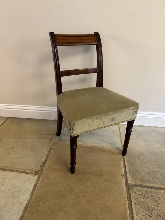 Antique Set of six antique Regency quality mahogany dining chairs 